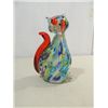 Image 1 : MURANO STYLE MULTI-COLORED GLASS CAT 6"H.