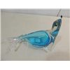 Image 2 : 10"L MINCHELLA BLUE & CLEAR GLASS SEA LION