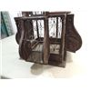Image 3 : 32"H VICTORIAN ORNATE WIRE & WOOD BIRD CAGE