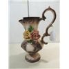 Image 1 : VINTAGE CAPODIMONTE CERAMIC DECORATIVE PITCHER 14"