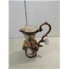 Image 2 : VINTAGE CAPODIMONTE CERAMIC DECORATIVE PITCHER 14"