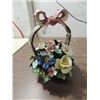 Image 2 : VINTAGE CAPODIMONTE CERAMIC FLOWER BASKET