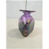 Image 1 : 4"H HAND BLOWN SIGNED ARTI VARGAS IRIDESCENT VASE