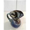 Image 2 : 6.5"H HAND BLOWN BROWN & CREAM ART GLASS PITCHER