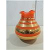 Image 1 : MID CENTURY MODERN CZECH ORANGE & GOLD GLASS VASE