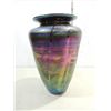 Image 1 : 10"H MT ST HELENS IRIDESCENT ASH ART GLASS VASE