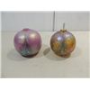 Image 1 : LOT 2 HAND BLOWN BOROWSKI IRIDESCENT ART GLASS OIL