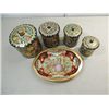 Image 3 : LOT 5 DAHER DESINED TINS: 4 CANNISTERS & 1 CANDY