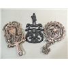 Image 1 : LOT 3 VINTAGE DIE CAST METAL TRIVETS: 2 COPPER & 1
