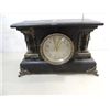 Image 1 : VINTAGE MANTLE CLOCK FAUX MARBLE PILLAR, NEEDS