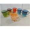 Image 1 : LOT 6 VINTAGE FIRE KING (5) COCO MUGS & 1 CREAMER