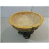 Image 2 : VINTAGE MAJOLICA CERAMIC URN 10"D NICE COLORING