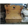 Image 1 : KNOTTY PINE HIGH BACK BENCH & STORAGE AREA