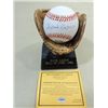 Image 1 : RAWLINGS BASEBALL AUTOGRAPHED HANK AARON COA