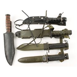 Lot of (5) Military Style Knives