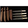 Image 3 : Lot of (4) Unmarked Bowie Knives