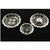 Lot of (3) Coin Glass Ashtrays