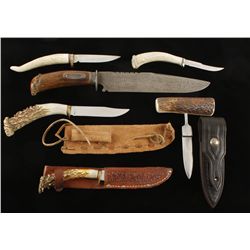 Lot of (6) Stag Handled Knives
