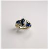 Image 1 : Classy Blue Sapphire and Diamond Ring