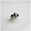 Image 2 : Classy Blue Sapphire and Diamond Ring