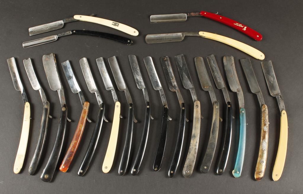 Collection of (20) Antique Straight Razors