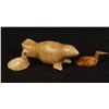 Image 1 : (3) Fossilized Eskimo Carved Walrus Ivory Fetishes