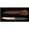 Image 1 : Custom Knife with Carved Bone Grip