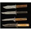 Image 2 : Lot of (4) Antique Hunting Knives