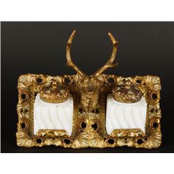 Antique Stag Inkwell