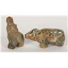 Image 1 : (2) Stone Carved Animal Figurines