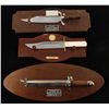 Image 1 : Lot of (3) Knives with Wall Mounts