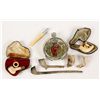 Image 1 : Lot of Antique Pipes and Flask