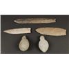 Image 1 : (3) Stone Points and (2) Stone Weights