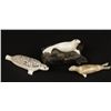 Image 1 : Lot of (3) Eskimo Carved Walrus Ivory Seals