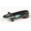 Image 1 : Jet and Turquoise Heart Line Bear Carving