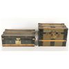Image 1 : Lot of (2) Flat Top Doll Trunks