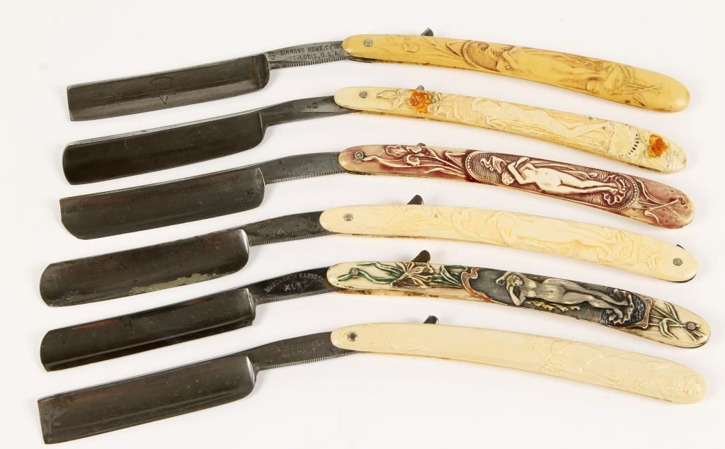 Collection of (6) Antique Straight Razors