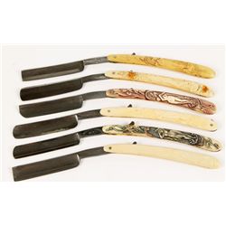 Collection of (6) Antique Straight Razors