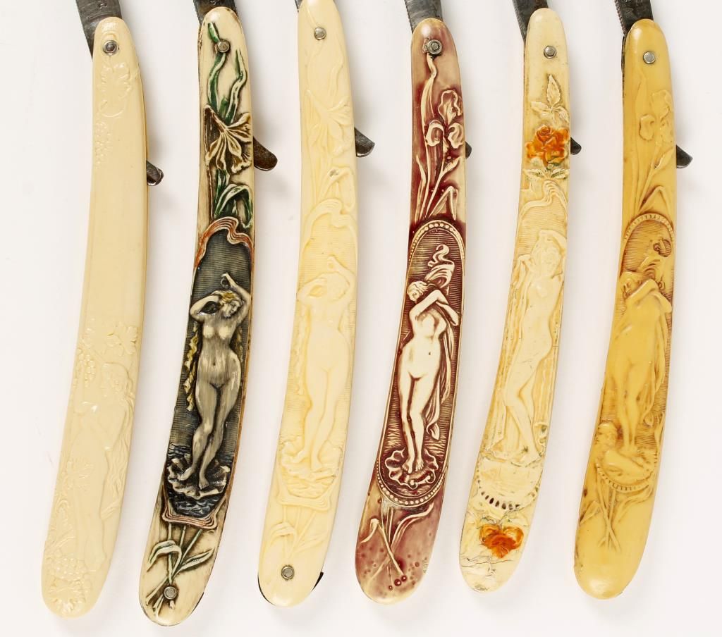 Collection of (6) Antique Straight Razors