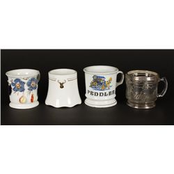 Lot of (4) Vintage Shaving Mugs