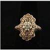 Image 1 : Antique Style Diamond Filigree Ring