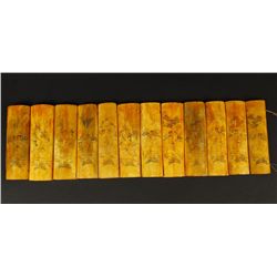 Chinese Scrimshawed Buffalo Bones