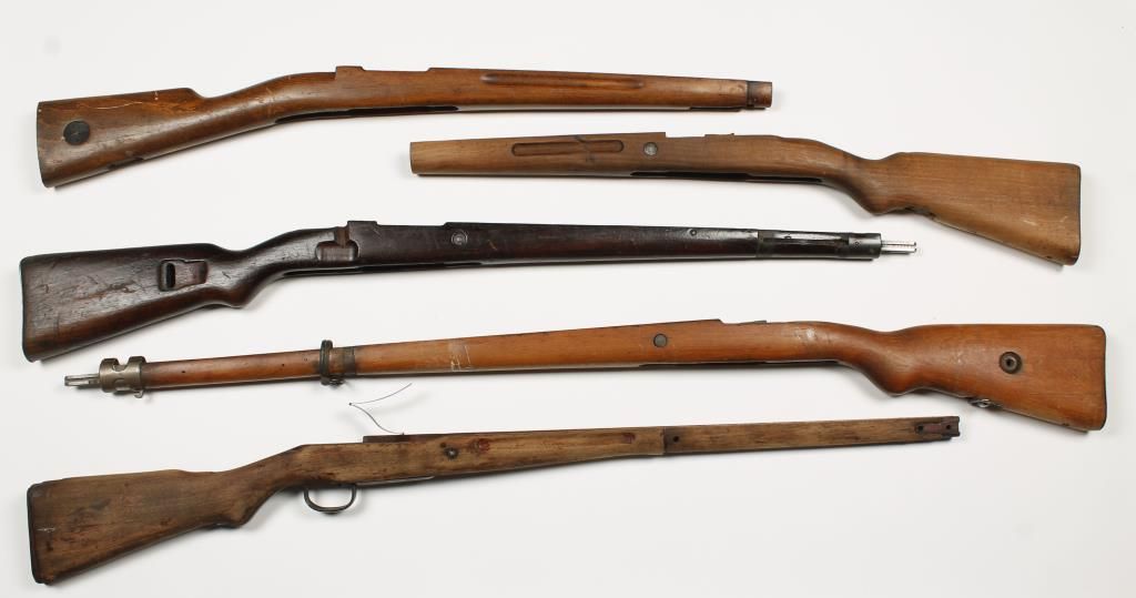 Lot of 5 Military Rifle Stocks