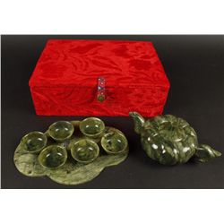 Carved Jade Tea Set