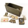 Image 1 : Wooden Box Lot of Ammo, Brass, and Primers