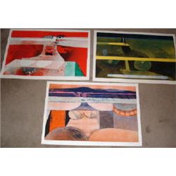 Hans Graeder, Suite of 3 Signed Lithographs
