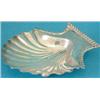 Image 1 : A George III silver shell shaped butter dish with gadrooned border engraved with a coat of arms o...