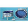 Image 1 : A pair of George III pierced silver oval salts with gadrooned rims, the sides with anthemion and...