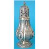 Image 1 : A 19th century Continental parcel gilt silver pear shaped sugar caster with pierced domed lid, th...
