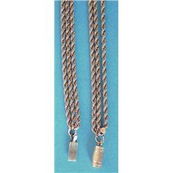 A 9ct gold 3 row ropetwist chain necklet of linking on a barrel clasp Estimate 70-90...